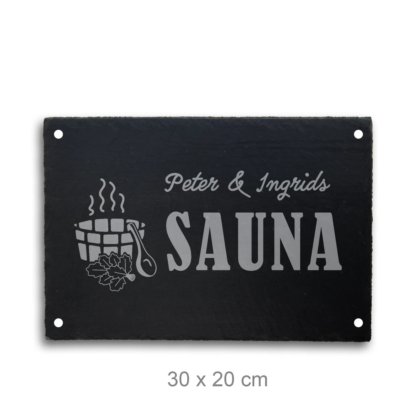 SPA & SAUNA - personalisiertes Schieferschild - Jeske Design