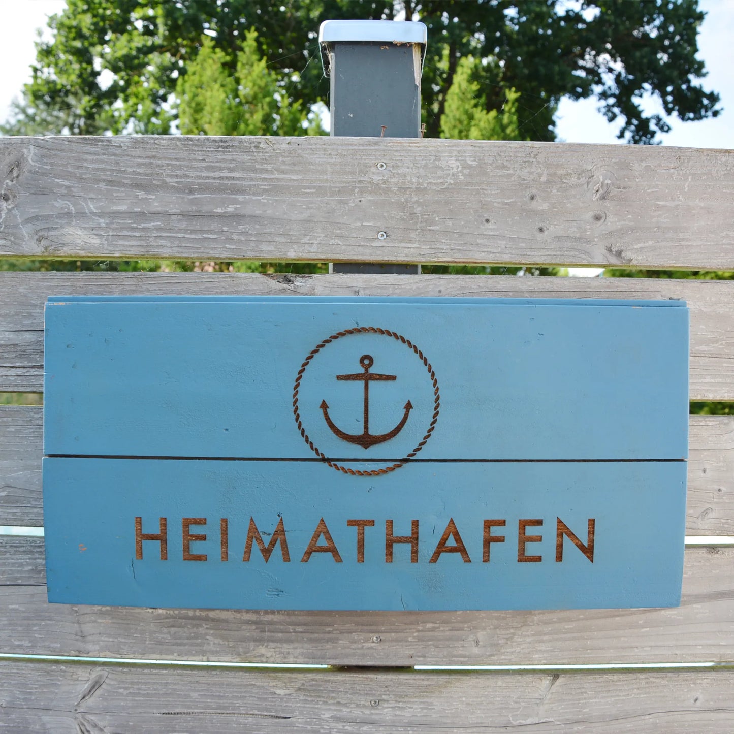 HEIMATHAFEN - Upcycling-Dekoschild Unikat - Jeske Design