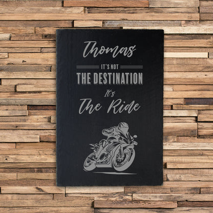MOTORRAD - personalisiertes Schieferschild für die Garage - Jeske Design