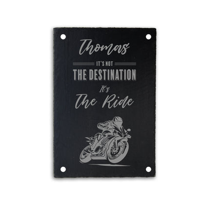 MOTORRAD - personalisiertes Schieferschild für die Garage - Jeske Design