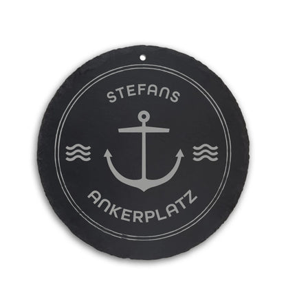 ANKERPLATZ - Personalisiertes Schieferschild - Jeske Design
