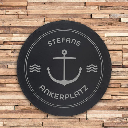 ANKERPLATZ - Personalisiertes Schieferschild - Jeske Design
