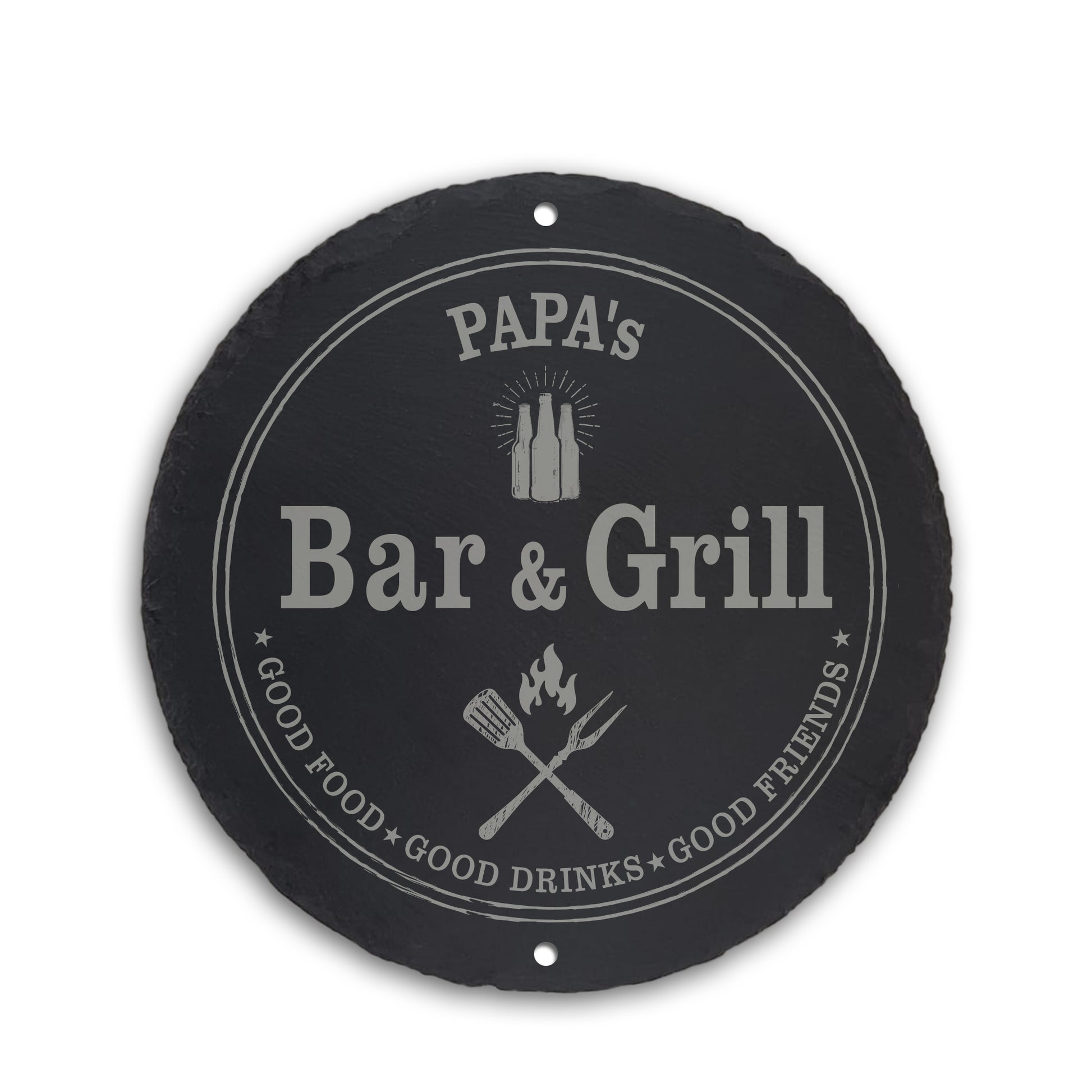 BAR & GRILL - Personalisiertes Schieferschild - Jeske Design