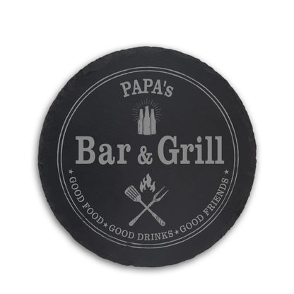 BAR & GRILL - Personalisiertes Schieferschild - Jeske Design