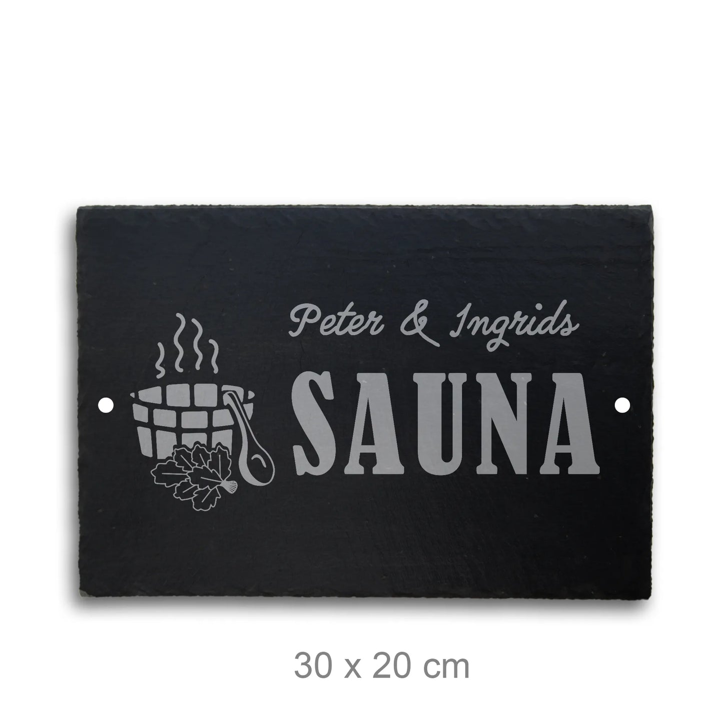 SPA & SAUNA - personalisiertes Schieferschild - Jeske Design