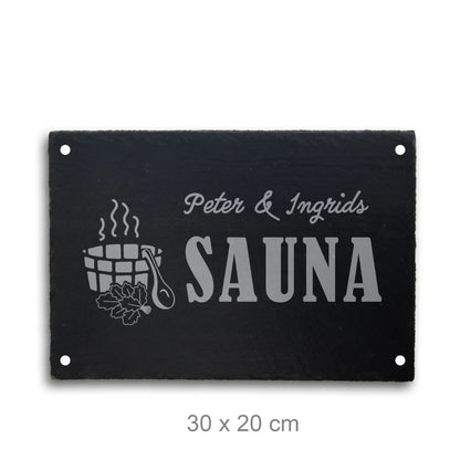 SPA & SAUNA - personalisiertes Schieferschild - Jeske Design