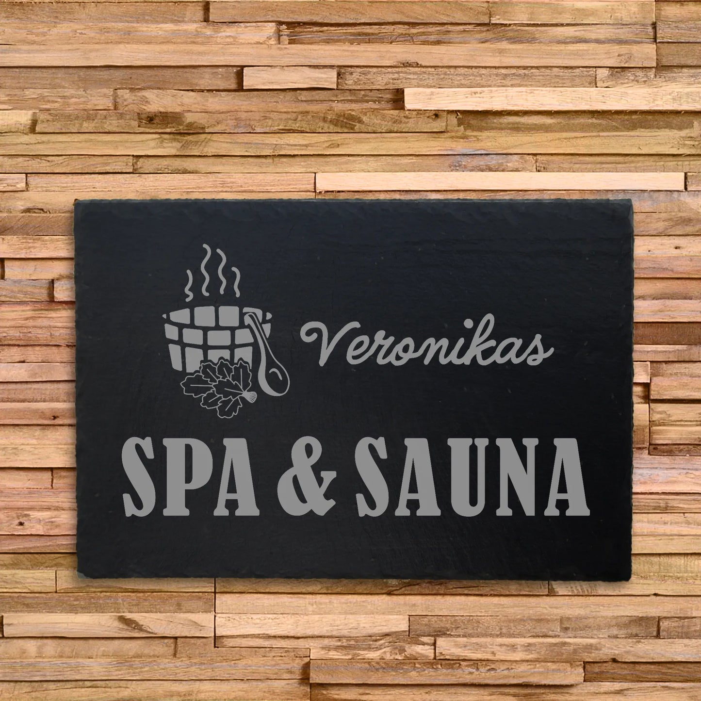 SPA & SAUNA - personalisiertes Schieferschild - Jeske Design