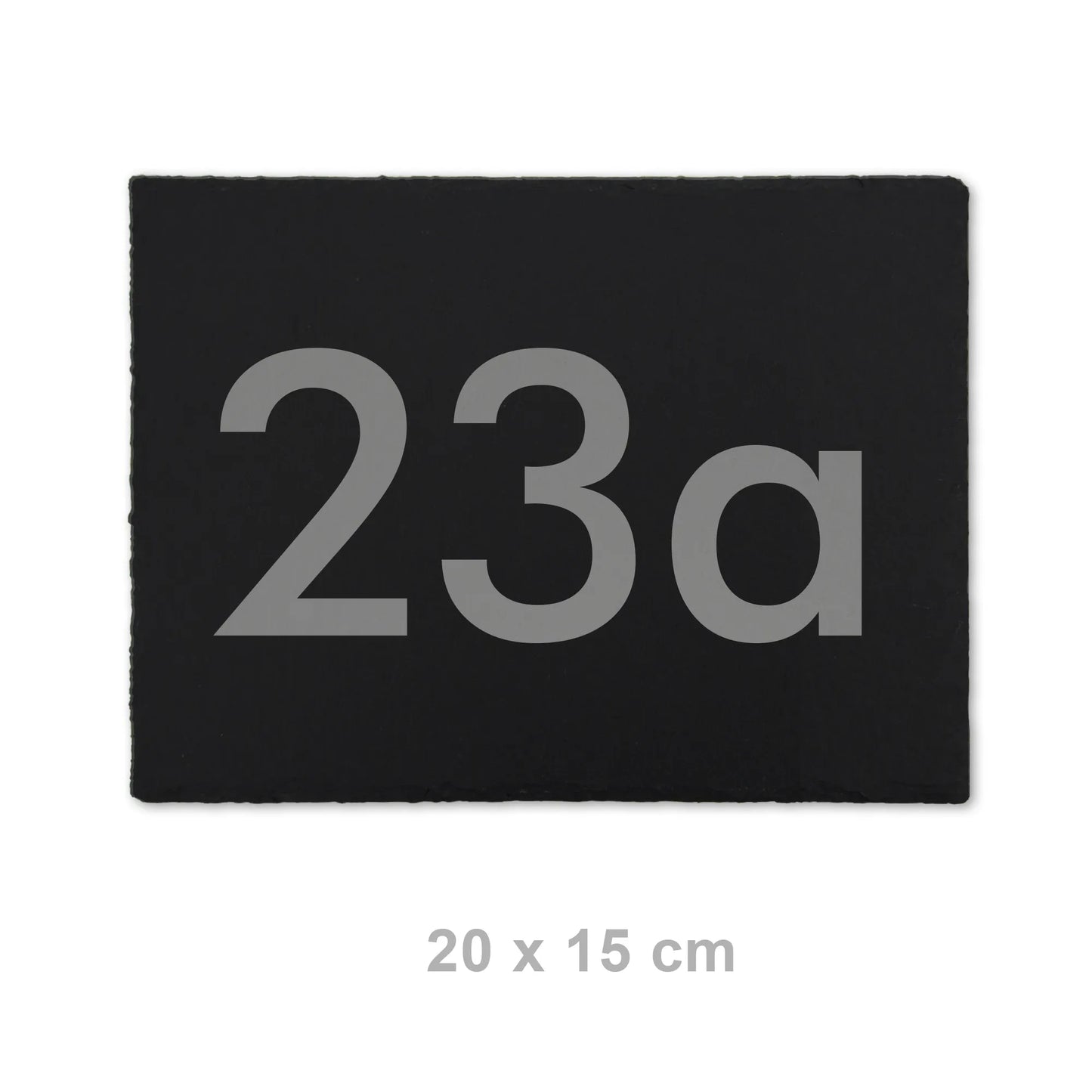 Moderne Hausnummer auf Schieferschild - moderne Ziffern - Jeske Design
