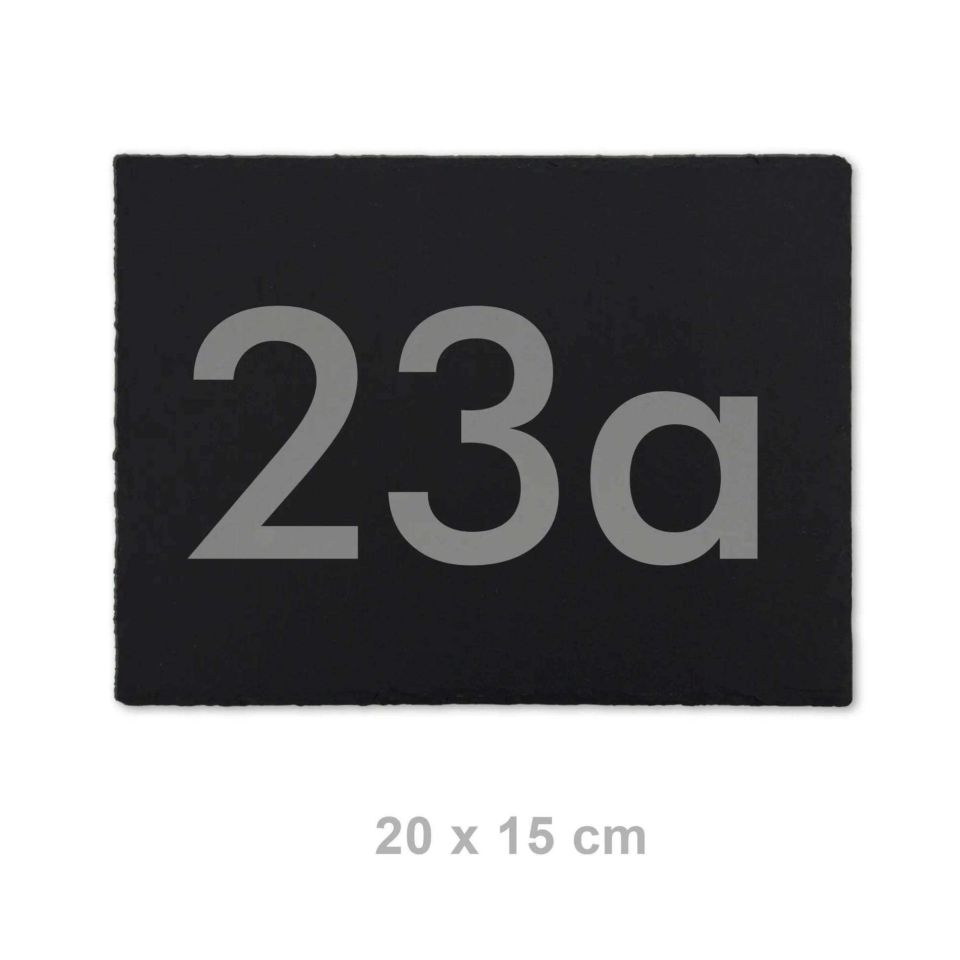 Moderne Hausnummer auf Schieferschild - moderne Ziffern - Jeske Design