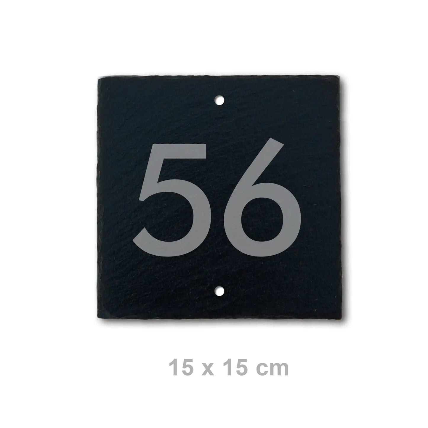 Moderne Hausnummer auf Schieferschild - moderne Ziffern - Jeske Design