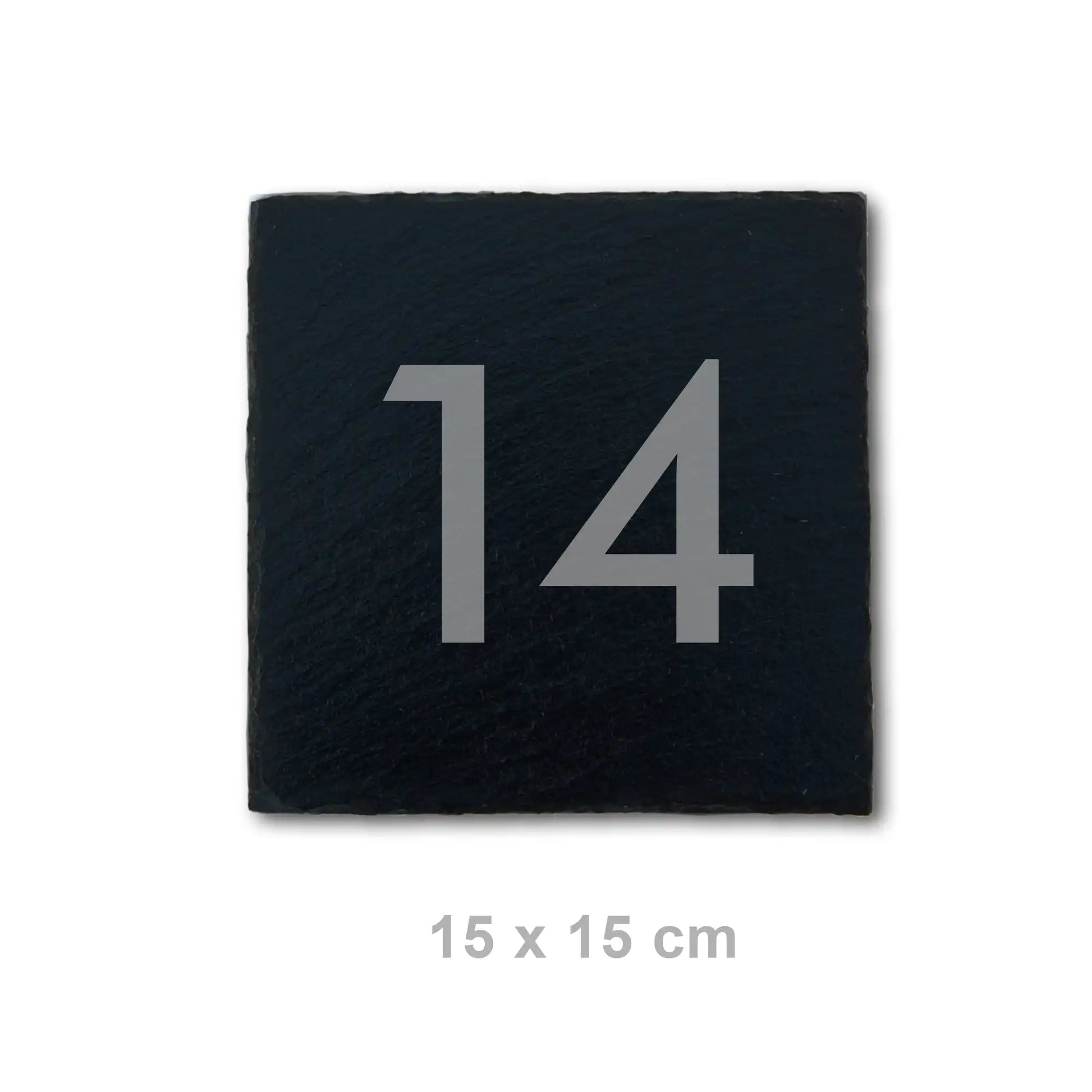 Moderne Hausnummer auf Schieferschild - moderne Ziffern - Jeske Design