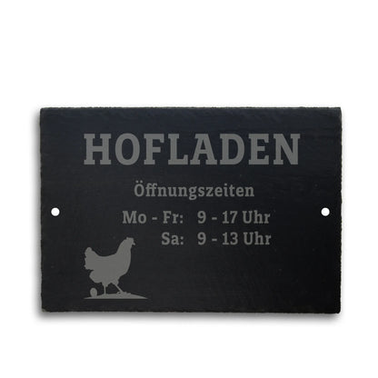 Personalisierbares HOFLADENschild – mit Öffnungszeitenangabe - Jeske Design