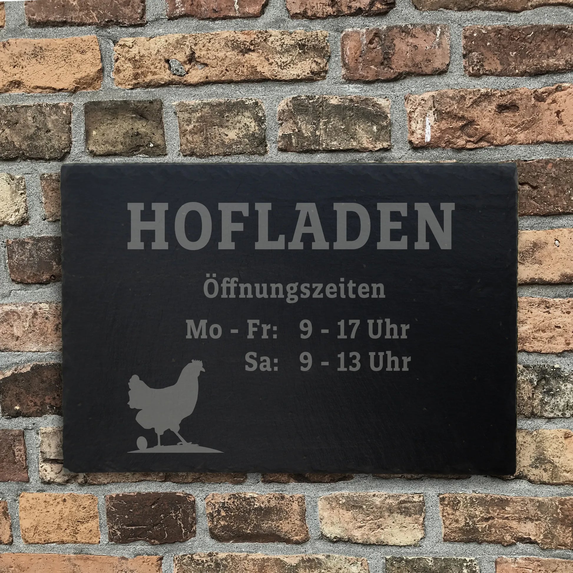 Personalisierbares HOFLADENschild – mit Öffnungszeitenangabe - Jeske Design