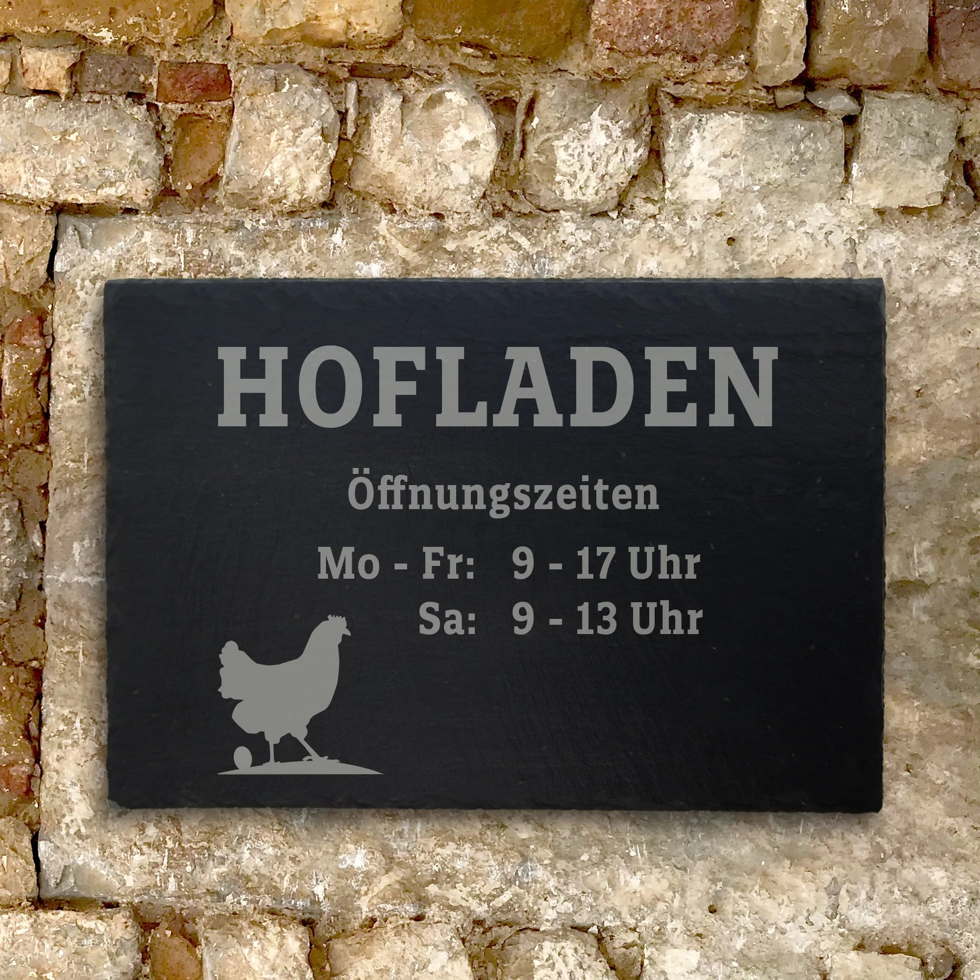 Personalisierbares HOFLADENschild – mit Öffnungszeitenangabe - Jeske Design