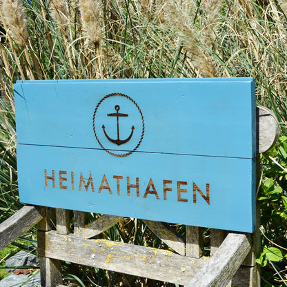 HEIMATHAFEN - Upcycling-Dekoschild Unikat - Jeske Design