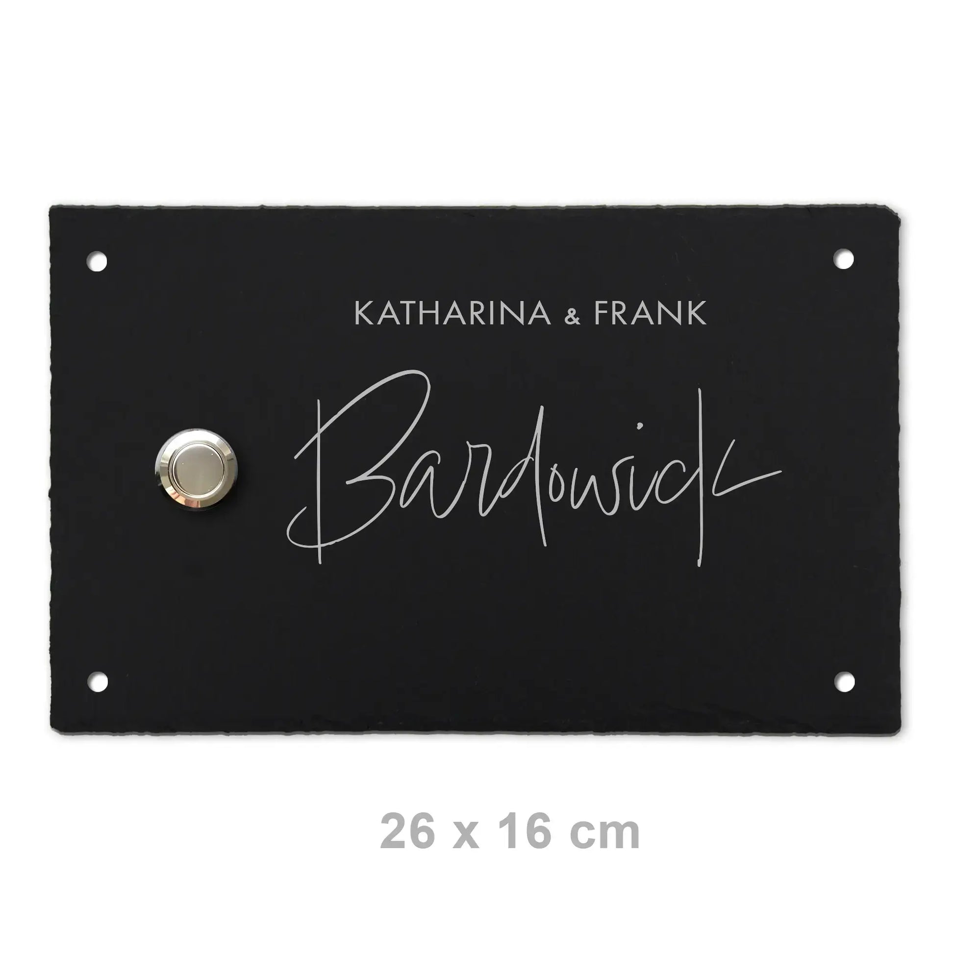 Klingelschild aus Schiefer - Motiv APPELT - Jeske Design