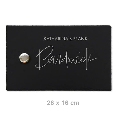 Klingelschild aus Schiefer - Motiv APPELT - Jeske Design