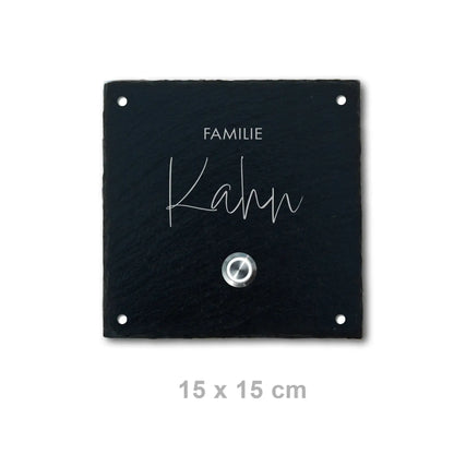 Klingelschild aus Schiefer - Motiv APPELT - Jeske Design