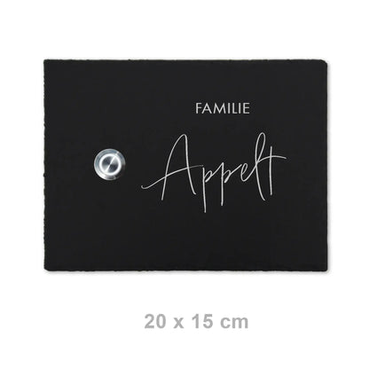 Klingelschild aus Schiefer - Motiv APPELT - Jeske Design