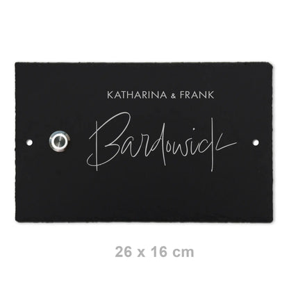 Klingelschild aus Schiefer - Motiv APPELT - Jeske Design