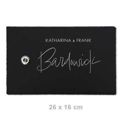 Klingelschild aus Schiefer - Motiv APPELT - Jeske Design