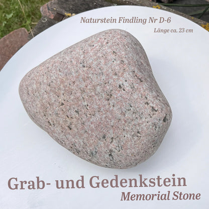 Tiergrabstein für Hunde & Katzen aus Naturstein - Stein Nr. D-6 - Jeske Design