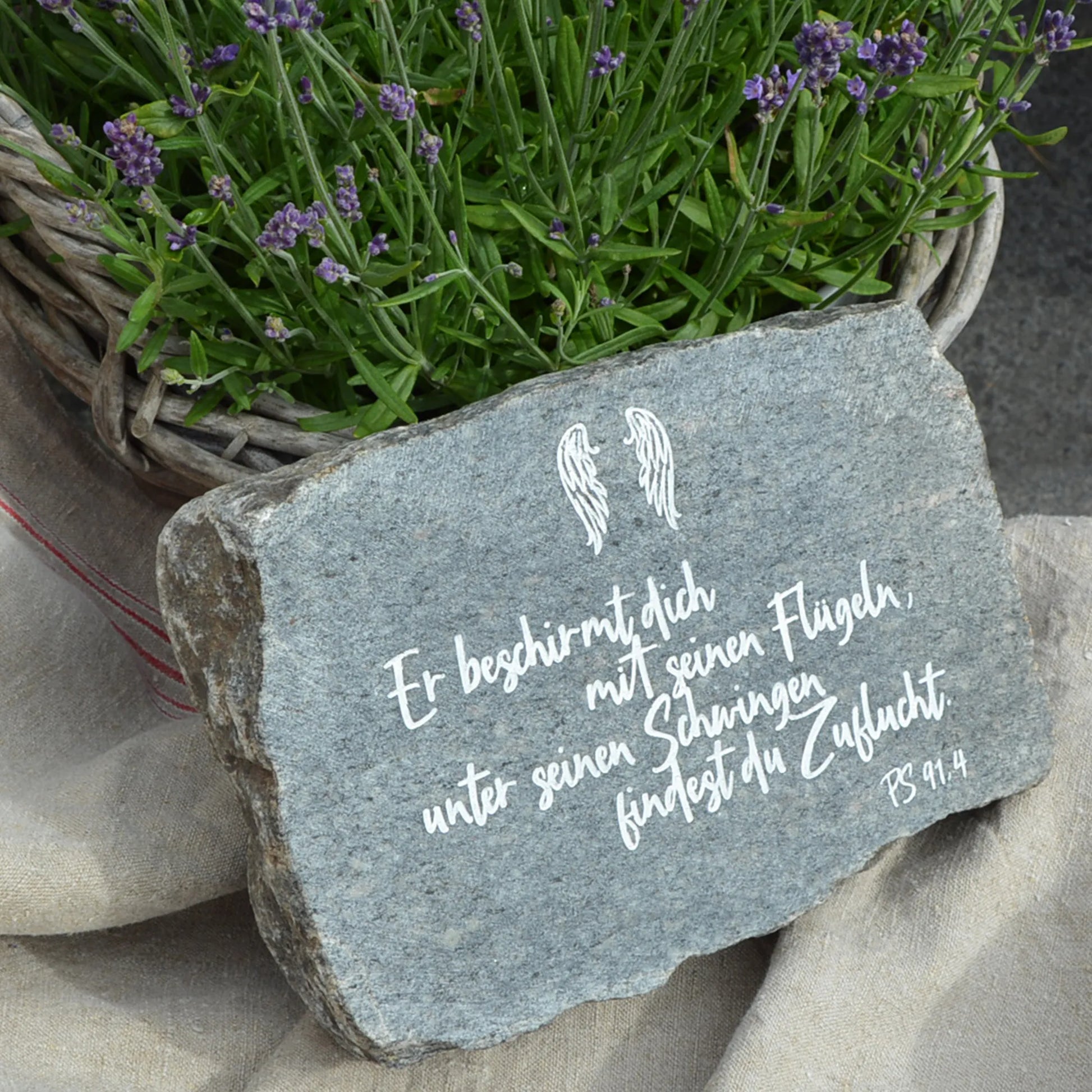 Grab- & Gedenkstein Naturstein Granit grau geschnitten ca. 24 cm Länge x 14 cm Breite - mit Motiv mit weißer Gravur für Sternenkind, Mensch, Tier - Jeske Design