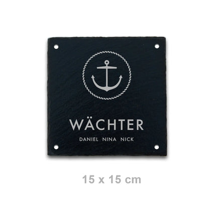Schiefer Türschild - maritimes Motiv ANKER - Jeske Design